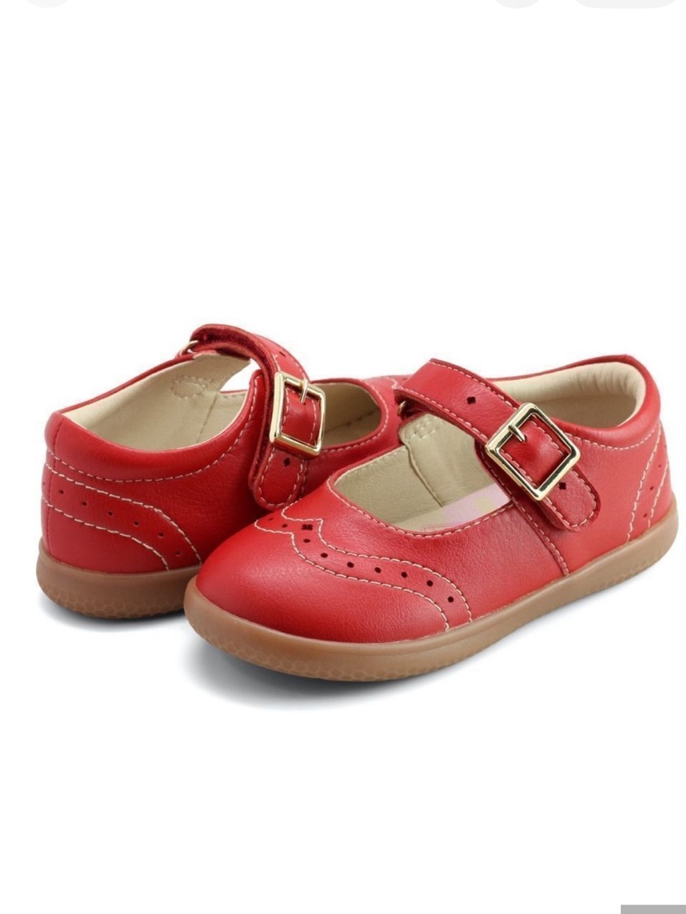 LIVIE & LUCA LIBRA LEATHER MARY JANE SIZE 11 RED NWWT